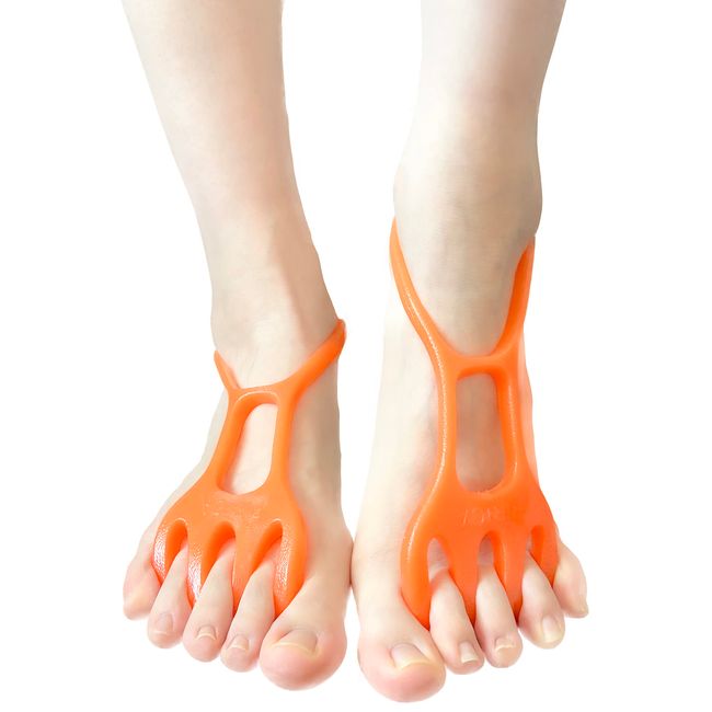 [PIRICA mode] Toe Training Tube Ring, Spread Toes, Relieves Swelling of Feet, Training, Training Tube, Stretches Soles, Relaxes in Bath, Instruction Manual Included (Orange)