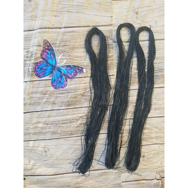 3 New African Rubber Hair Thread For Threading/Stretching Out Natural Hair