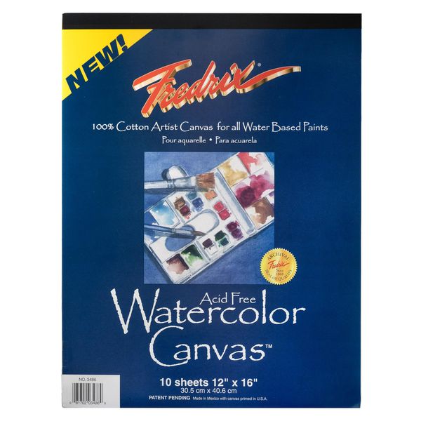 Fredrix Creative Series Watercolor Canvas Pad, 12" x 16"