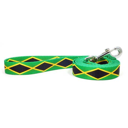 Dog Leash with The Jamaica Flag Design | Great for National Holidays, Special Events, Festivals, Independence Days and Every Day Strong Safe | 4 or 6 Foot Long