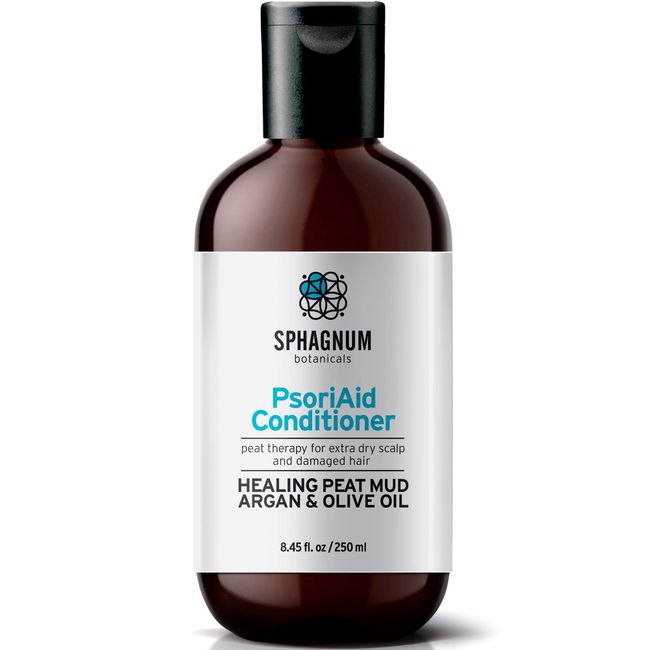 Sphagnum Botanicals Natural Argan & Olive Oil Conditioner - Effective Peat Mud Treatment for Thin, Dry and Damaged Hair. Best Hypoallergenic Organic Minerals for Silky Hair. Paraben, Sulfate Free