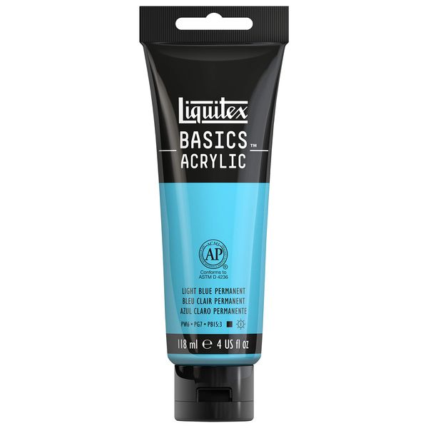 Liquitex Basics Acrylic, 118 ml Tube - Blue Light Permanent