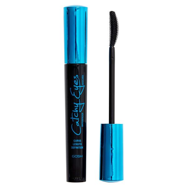 GOSH Catchy Eyes Mascara Waterproof for Extra Long, Defined Eyelashes I for the Best Cat Eye Effect I Waterproof Mascara I Fragrance-Free & Skin-Friendly Ideal for Sports & Beach I 001 Black