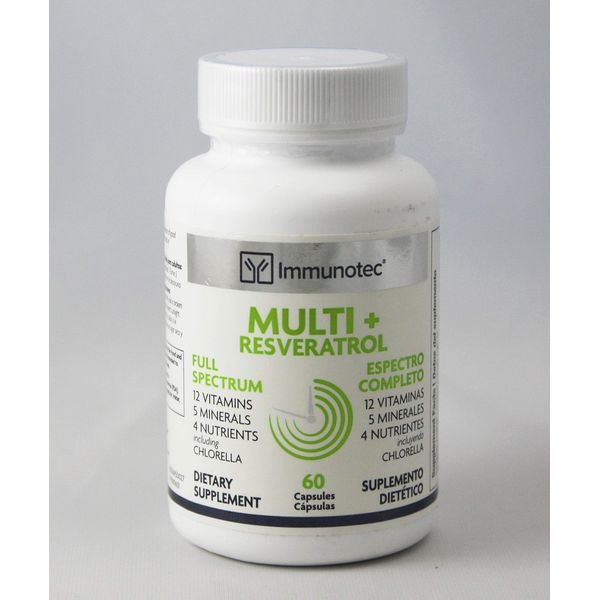 Immunotec Multi+ Resveratrol Full Spectrum Dietary Supplement, 60 Capsules