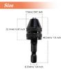 Mesee 0.5-3mm Keyless Drill Chuck Conversion Tool 1/4'' Hex Shank Quick Change Chuck Converter Adapter for Electric Screwdriver Drill