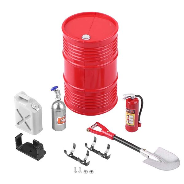 Crawler Tool, RC Crawler Accessory Mini Decor Simulation Tool Part RC Crawler Set of Oil Tank Fire Extinguisher Set(#C)