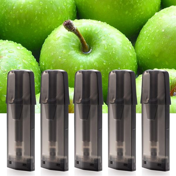 Coco iine Compatible Cartridges, Dr. Stick Type X Type, Set of 5, 10 Flavors, Liquid Filling, Cost-Spa, Individual Packaging, Disposable Nekoposs, Free Shipping (Green Apple Menthol)