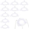 10 PCS E27 to E14 Lamp Shade Conversion Ring, 42mm to 29mm Adapter Ring, Plastic Lamp Holder Converter Reducer Replacement (White)