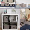 Superio 22L Large Ribbed Storage Bin- Plastic Storage Bin  (2 Pack, Taupe)