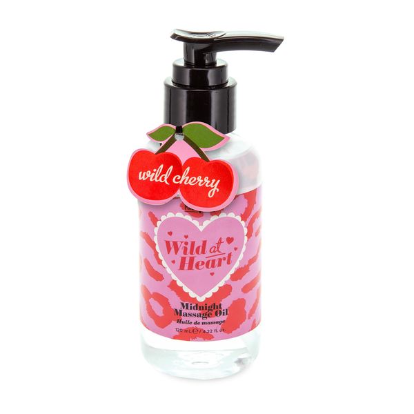 Mad Beauty Wild at Heart Massage Oil | Wild Cherry Scent | Luxurious and Hydrating Body Oil | Cruelty-Free | Gift for Relaxation