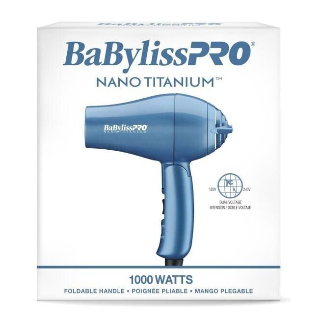 BaBylissPRO Nano Titanium Travel Hair Dryer | BNT053TUC