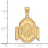 Ohio State Large (3/4 Inch) Pendant (Gold Plated)