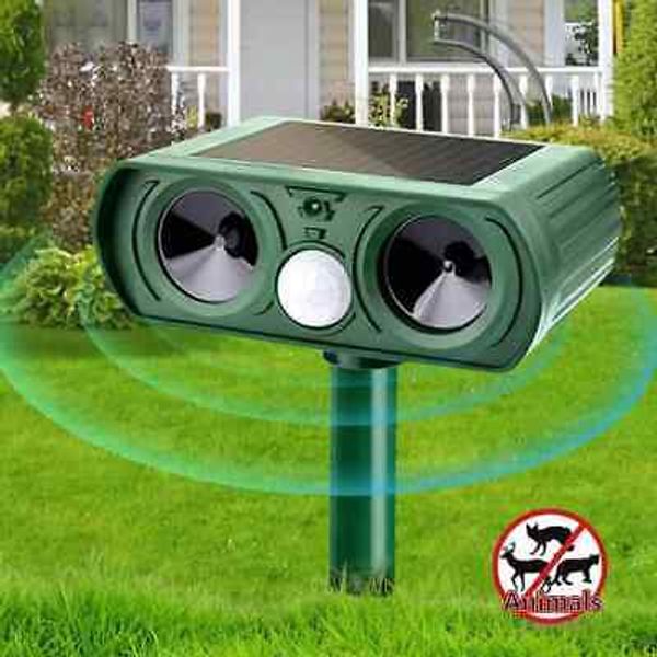 1PC Solar Ultrasonic animal and pet repellent Motion sensor Repellent