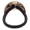 France Luxe Oval Ponytail Holder - Classic - Onyx