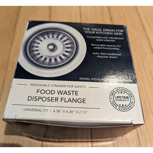 Sinkology Food Waste Disposal Flange Model# TD35-04 Sink drain