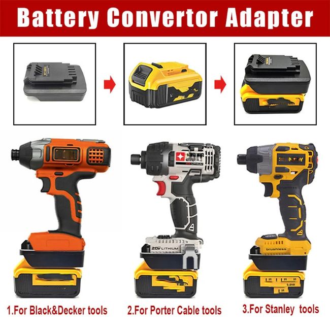 Battery Adapter for Black&Decker for Stanley 20V Battery Convert To for  Dewalt