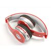 Wireless Bluetooth Stereo Headset with Mic and FM Radio - Red