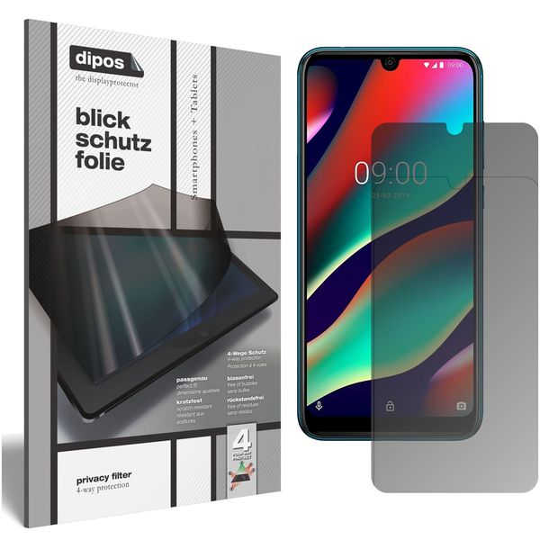 Screen Protector for I Wiko View 3 I Privacy Filter 4-Way Protection I dipos