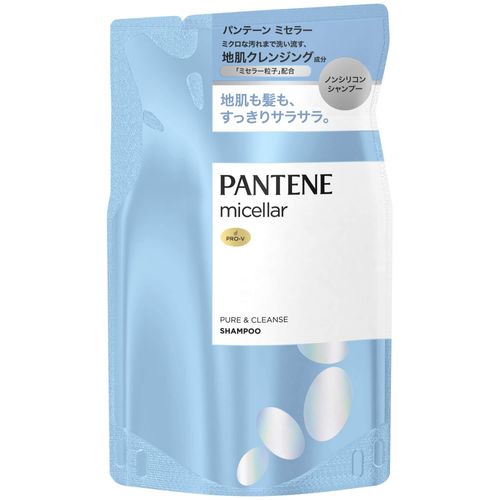 Pantene Micellar Pantene Micellar Non-Silicone Shampoo, Pure & Cleanser, Refill, 11.8 fl oz (350 ml), 11.8 fl oz (350 ml) (x 1)