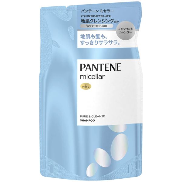 Pantene Micellar Pantene Micellar Non-Silicone Shampoo, Pure & Cleanser, Refill, 11.8 fl oz (350 ml), 11.8 fl oz (350 ml) (x 1)