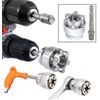 Bestgle Universal Socket Wrench Tool Set, Multi-Function 10-19mm Adjustable Sleeve with Socket Adapter Power Drill Extension Bit (Fits Standard 3/8" Drive Wrench)