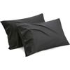 Bedsure Viscose from Bamboo Pillow Cases Queen - Silk Black Cooling Pillowcase