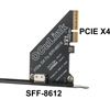 PCIe 4.0 x4 64Gbps Compatible with OCuLink SFF-8612 SFF-8611 External GPU eGPU Riser Card for Mini PC