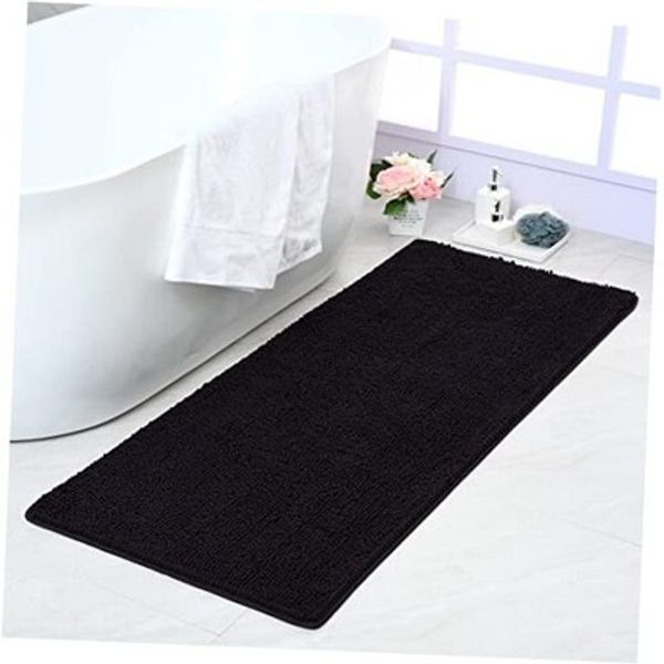 Bath Rugs 24'' x 48'' Bathroom Rug, Soft Luxury Chenille Bathroom Mats, Non