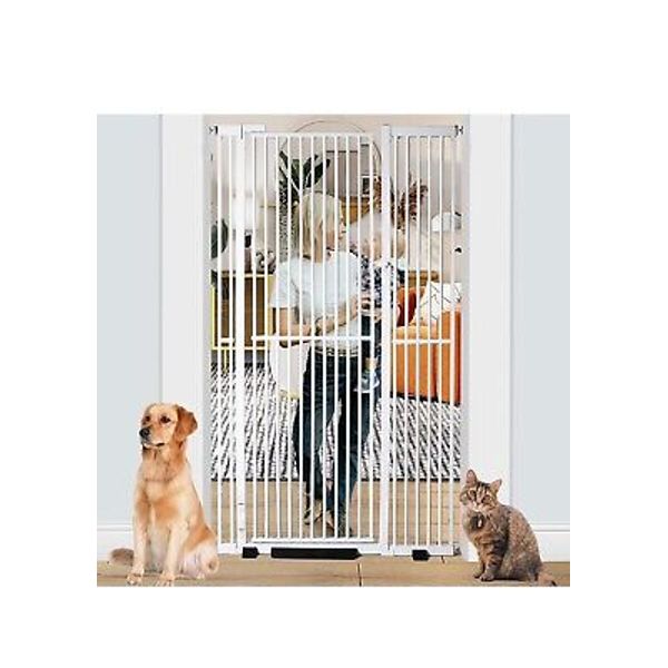 71 Inch Extra Tall Cat Pet Gate Baby Gate Adjustable 29.13" and 45.63" Wide Pre