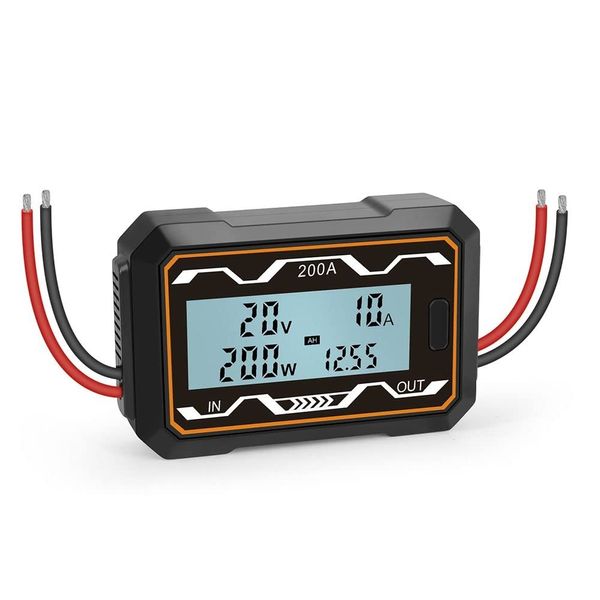 RC 200A Watt Meter Power Analyzer High Precision 200A Power Analyzer Battery Tester LCD Electric Analyzer Voltmeter Ammeter(200A)