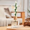 abiducns Reed Diffuser Sticks,Reed Diffuser Sticks Flowers,Reed Diffusers for Home,Bathroom Diffuser,Diffuser Set with Sticks,Natural Flower,White/Green