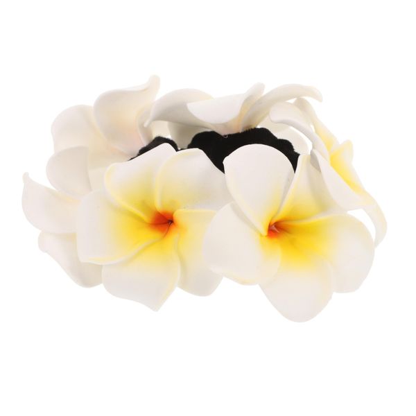 LALADEFIEE Hawaiian Lei Ponytail Hawaiian Hair Ties Thick Hair Ties Ponytail Holders for Thick Hair Flower Hair Accessories Hair Accessories for Women Hair Ring Ponytails Hair Ties