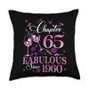 Chapter 65 Fabulous Since 1960 65th Birthday Queen Diamond Throw Pillow