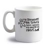 Flox Creative 10 oz Ceramic Mug Thoughts Replace Christmas Lyrics Right Handed