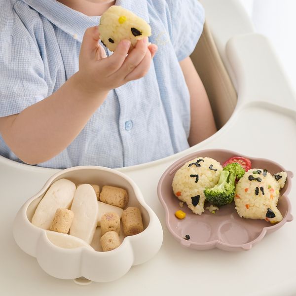 [Guaranteed Arrival] Pergi Baby Food Nyangnyang Suction Ball Top Brown Silicone Topping Container Infant Baby Bowl