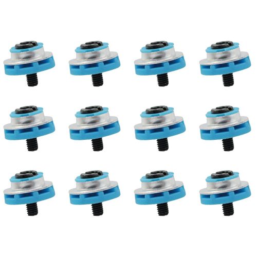 Taodan 12PCS Server Hard Drive Screws 2.5 Inch Solid State Drive Screws Blue and Black Nails Isolated Slot Silent Mounting Screws Used as Single Computer Chassis Vibration Damping Screws
