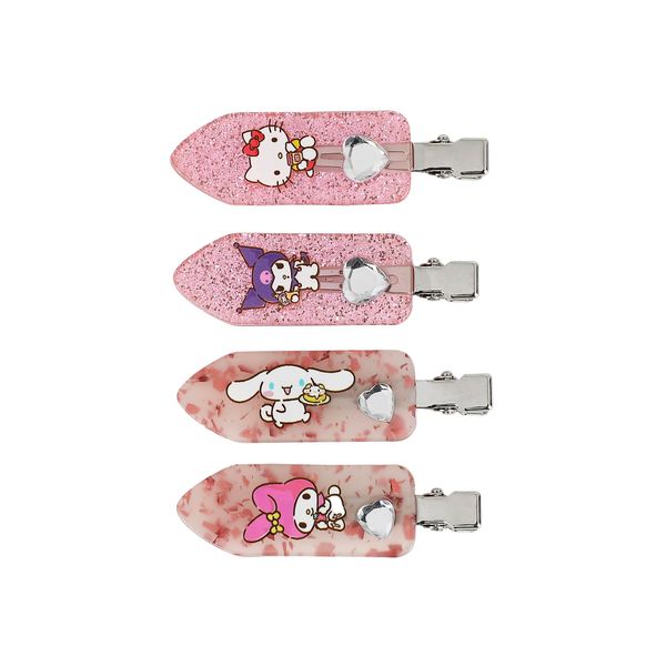 Hello Kitty & Friends 4-Piece No-Crimp Hair Clips Set