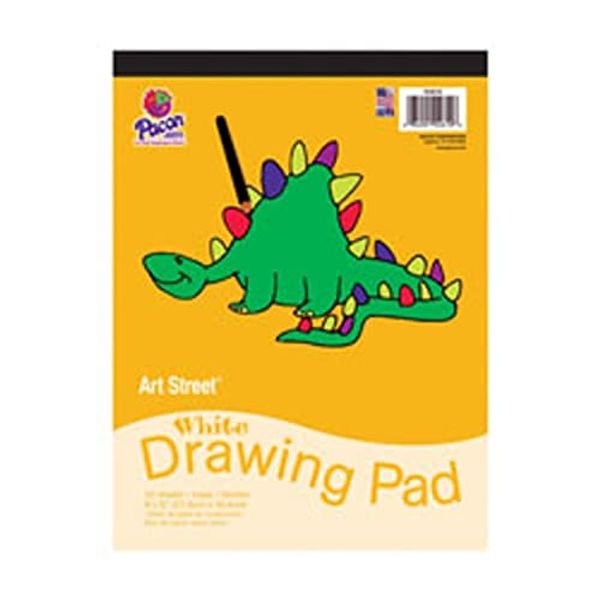 Prang (Formerly Art Street) Drawing Paper Pad, White, Standard Weight, 9" x 12", 48 Sheets