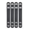 Bianchi AccuMold Elite 4-Pack 7906 Chrome Snap Belt Keepers (Plain Black) (1017262)