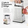 Cuisipro Stainless Steel Cheese Grater with Handle, 4 Sided 