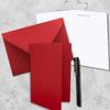 A5/C5 sets, two colourful cards with envelope and insert 10 Sets 15-Rosenrot