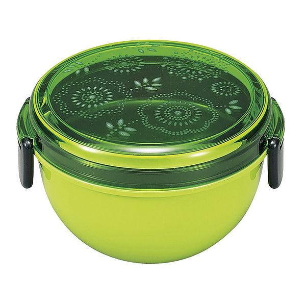 Green Bento Box mon Mode Lunch Bowl Flower 2 Tier