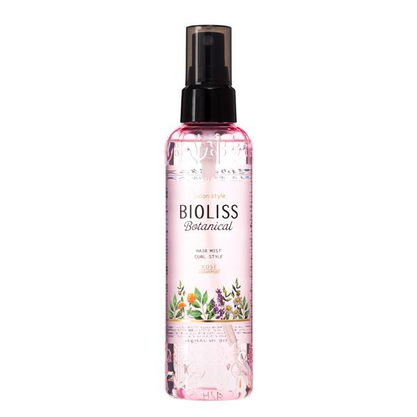 SALON STYLE KOSE Botanical Hair Mist (For Curling Irons), Fluffy and Soft Curl Style, Permeating Repair, UV Protection, Protects Hair from Dily Damage, Treatment, Fruity Floral Scent, 5.3 fl oz (160 ml) (x 1)