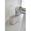 Yamazaki Toothbrush Stand, Acrylonitrile butadiene styrene (ABS) Elastomer, White, One Size