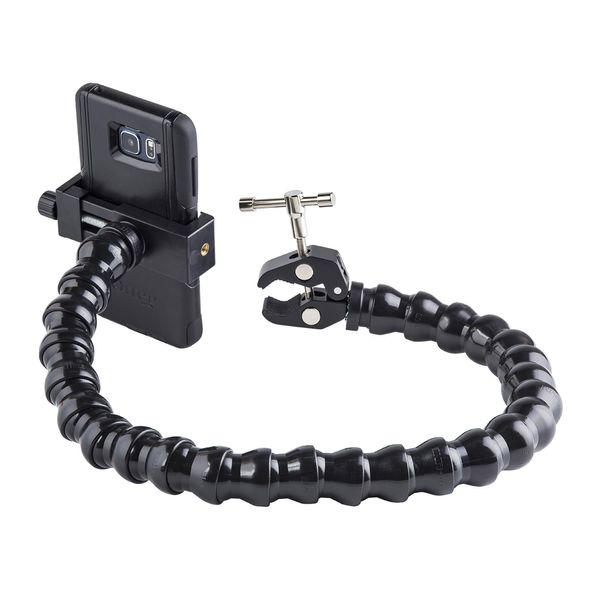 ModularHose Assistive Technology Phone Holder with Mini Clamp, 24 Inch Arm