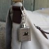 Black Cat In Window Stainless Steel 1oz Mini Flask Key Chain