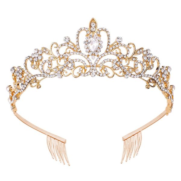 AOPRIE Silver Crystal Tiara Crowns For Women Girls Princess Elegant Crown with Combs Women's Headbands Bridal Wedding Prom Birthday Party Headbands for Women