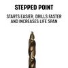Drill America 27/64" Cobalt Stepped Point Drill Bit, GSC Series