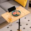 C-Shaped End Table for Couch Arm Side Table with 360° Rotating Height Adjustable