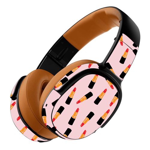 MightySkins Skin Compatible with Skullcandy Crusher 360 Wireless Headphones - Lipstick Pattern | Protective, Durable, and Unique Vinyl wrap Cover | Easy to Apply, Remove | Made in The USA
